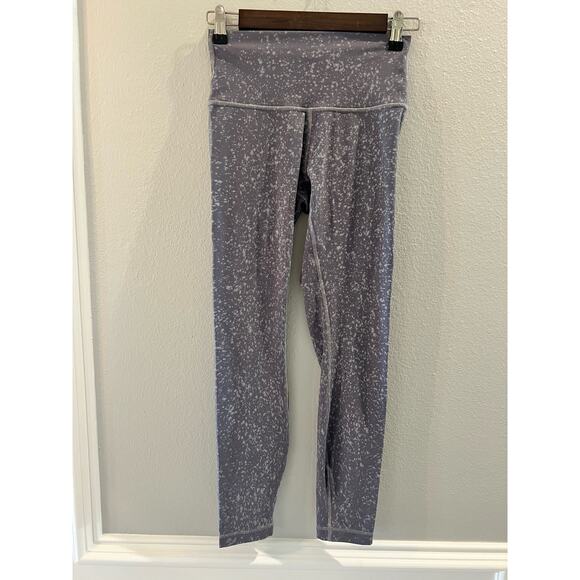 LULULEMON Wunder Under High Rise Crop 25" Tights Asphalt Grey Size 4 - Picture 1 of 5